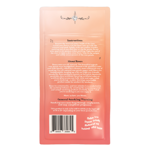 4 Organic Rose Petal Cones
