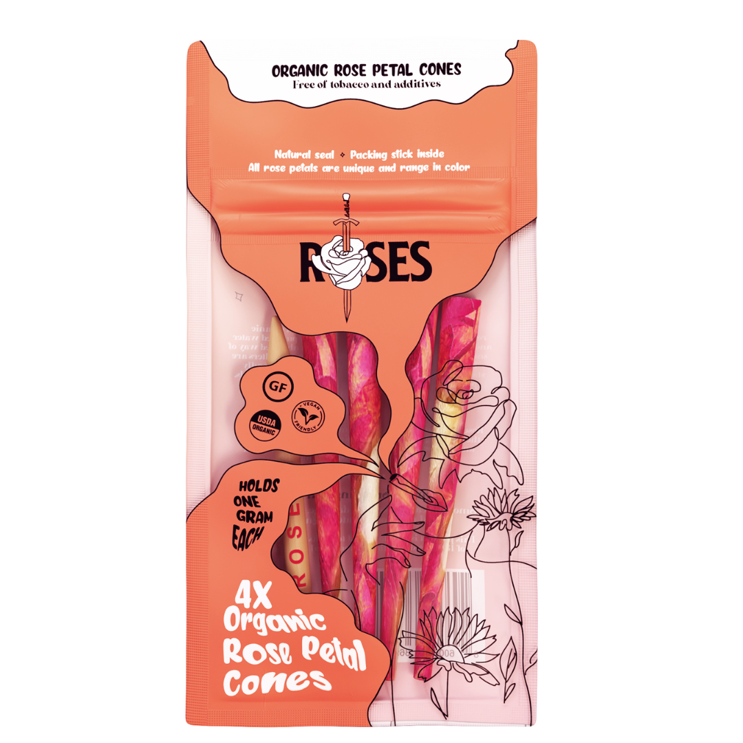 Organic Rose Petal Cones - 3 Pack